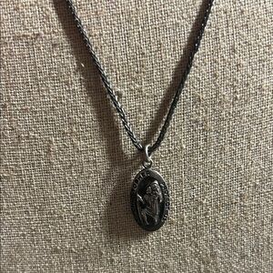 Sterling Silver St Christopher Pendant Necklace